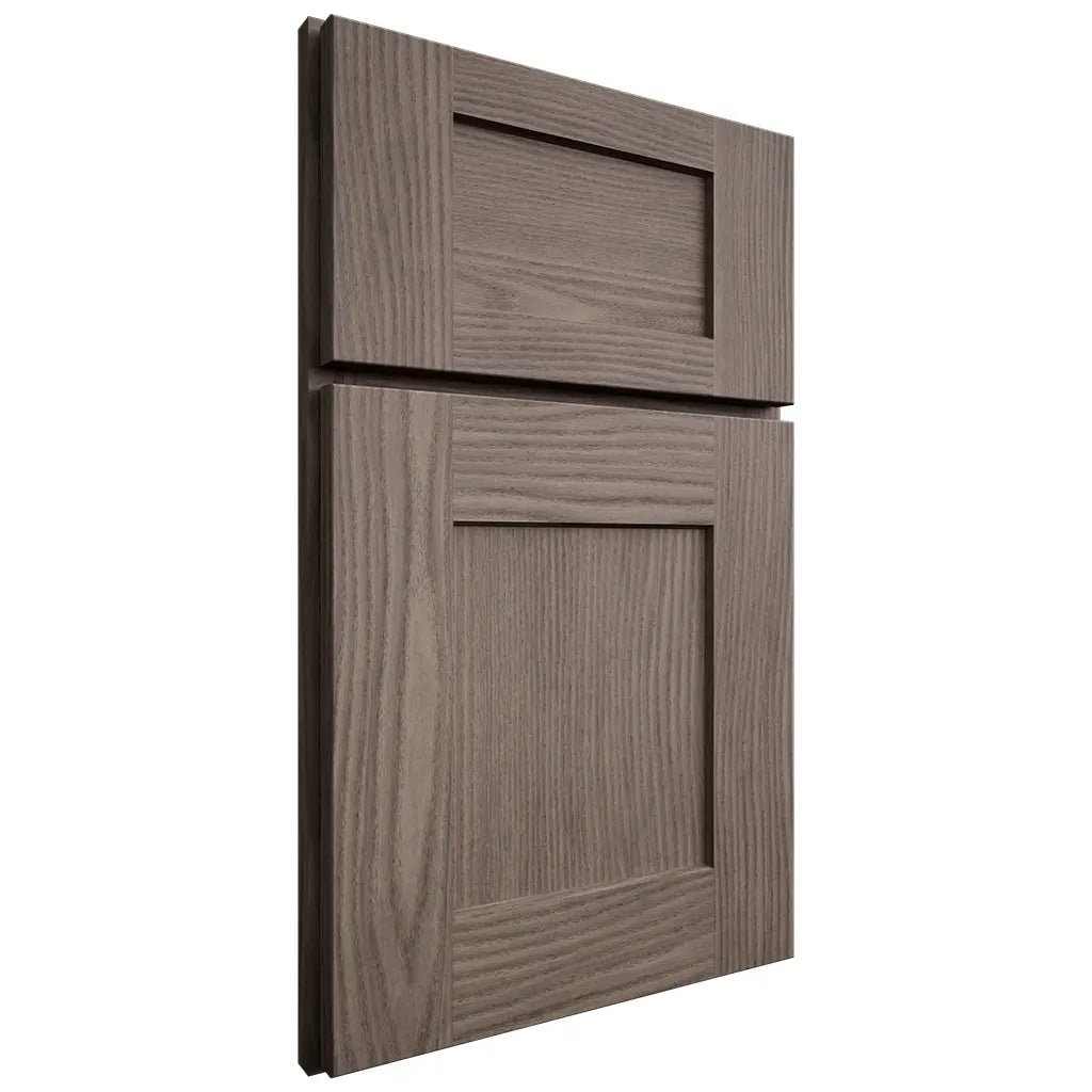 Shiloh Cabinetry Full Overlay Lancaster White Oak Plain Cut Clay Door
