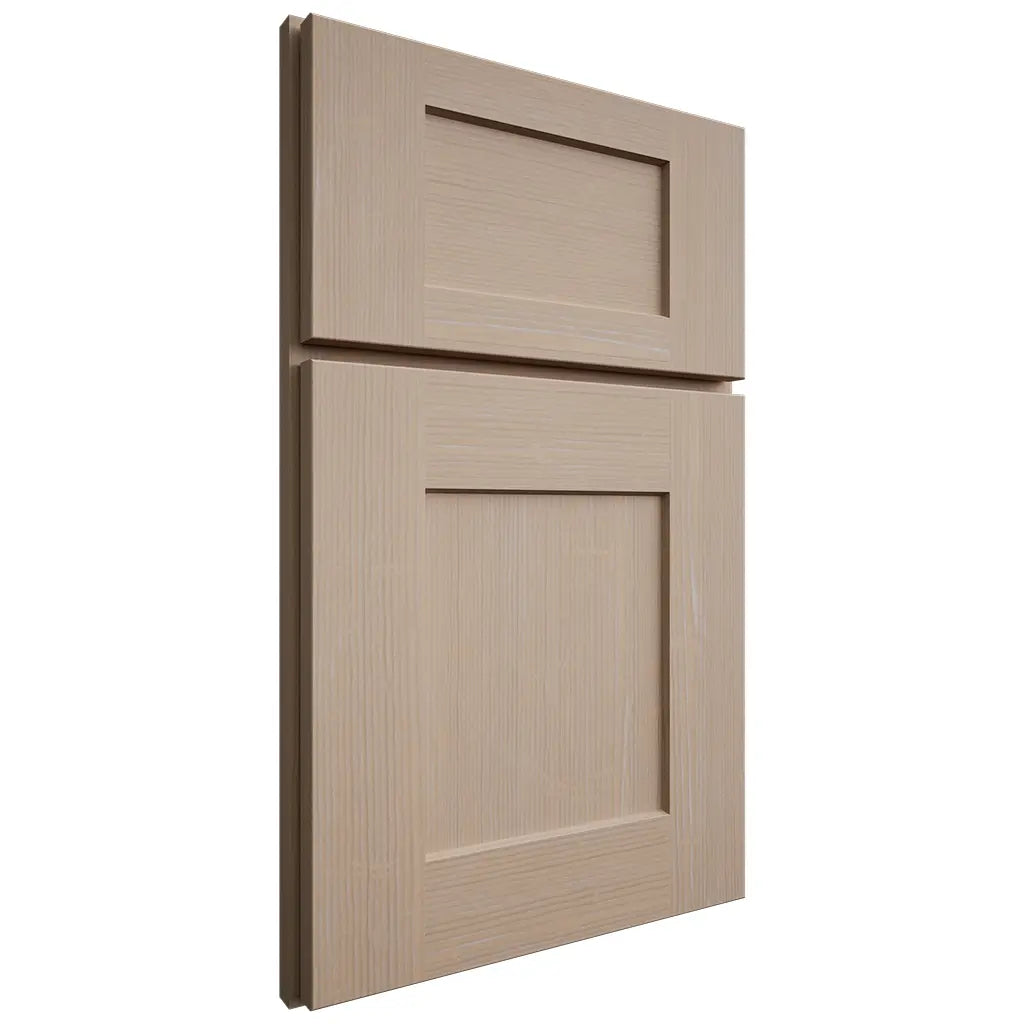 Shiloh Cabinetry Full Overlay Lancaster White Oak Quarter Sawn Straw Door