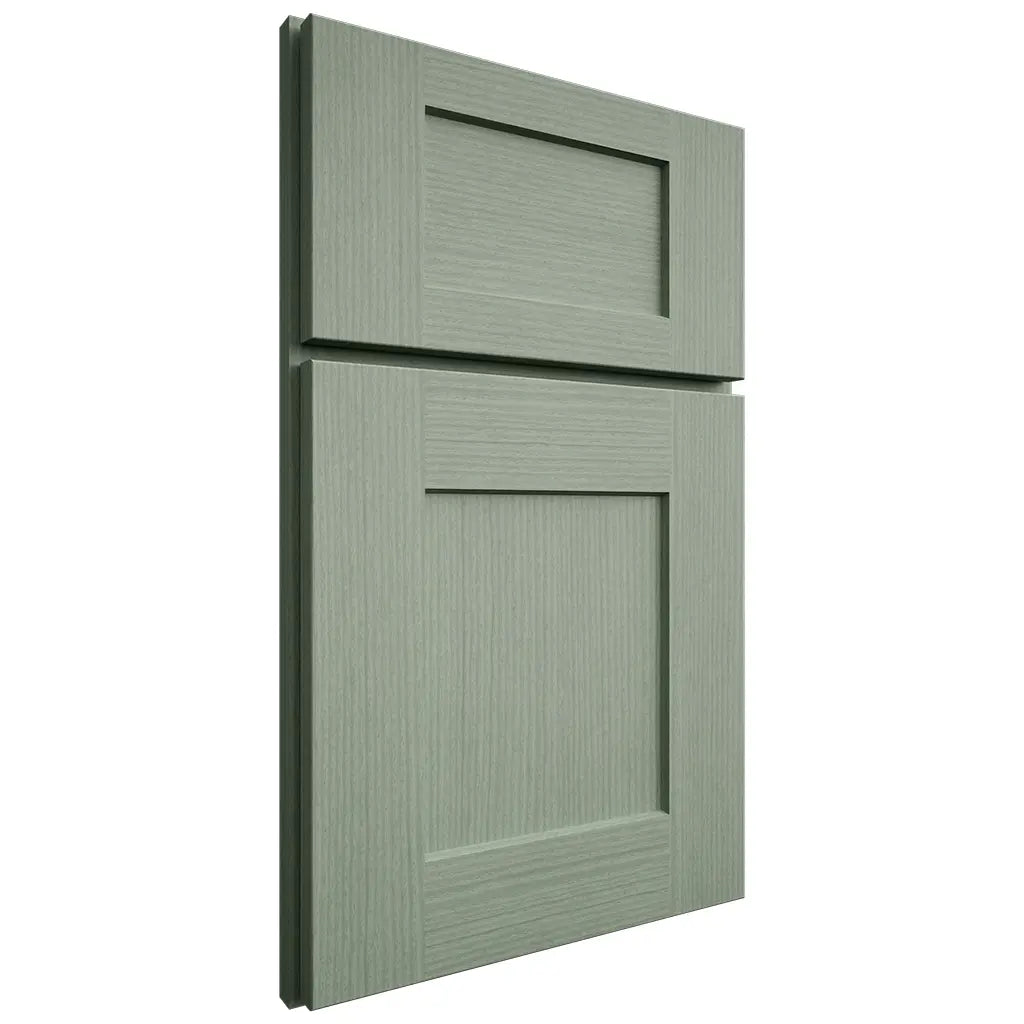 Shiloh Cabinetry Full Overlay Lancaster White Oak Rift Cut Moss Door
