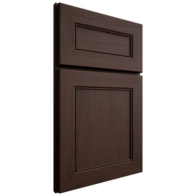 Shiloh Cabinetry Full Overlay Landes Walnut Plain Cut Bison Door