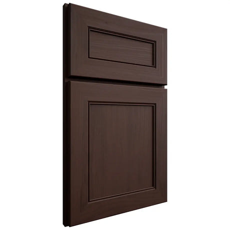 Shiloh Cabinetry Full Overlay Landes Walnut Plain Cut Bison Door