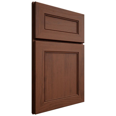 Shiloh Cabinetry Full Overlay Landes Walnut Plain Cut Rye Door