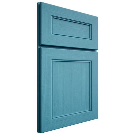 Shiloh Cabinetry Full Overlay Landes White Oak Quarter Sawn Aqua Door