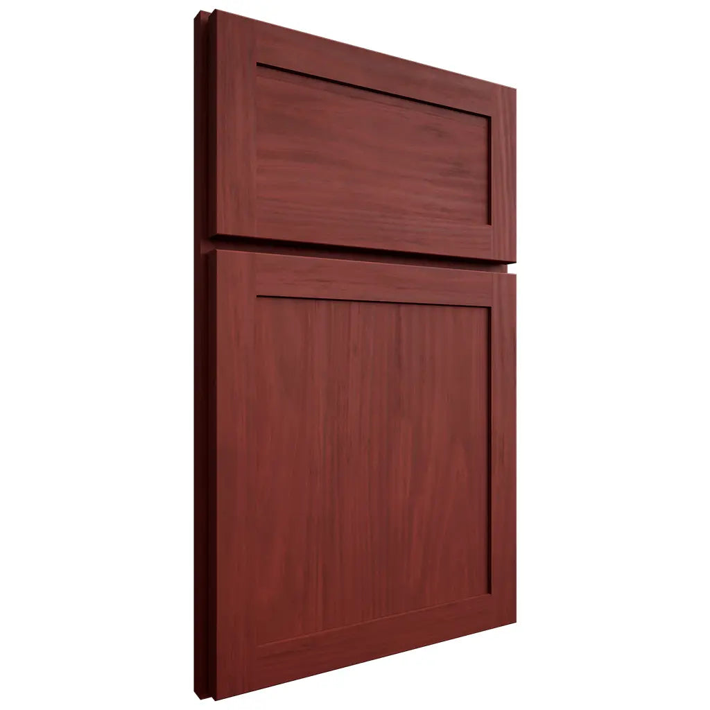 Shiloh Cabinetry Full Overlay Malibu Cherry Plain Cut Red Door