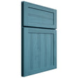 Shiloh Cabinetry Full Overlay Malibu Hickory Plain Cut Aqua Door