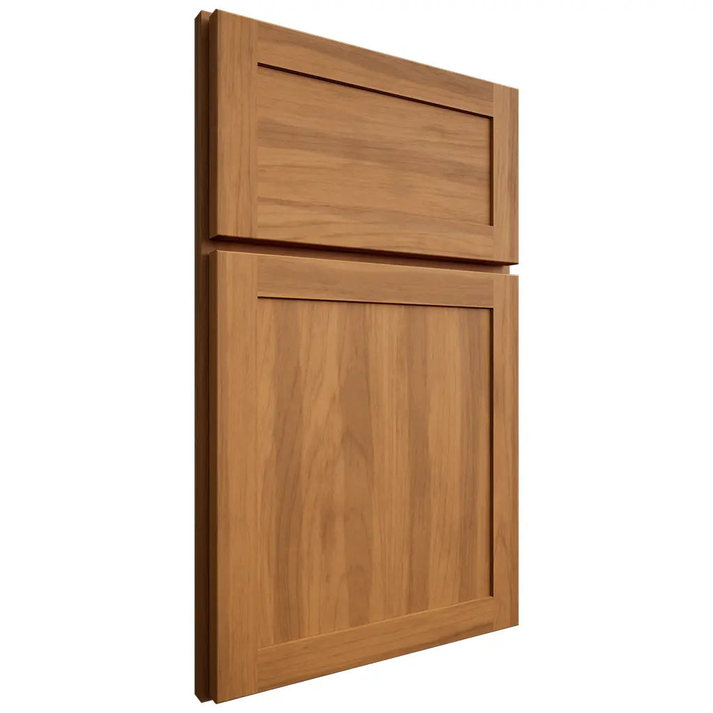 Shiloh Cabinetry Full Overlay Malibu Hickory Plain Cut Medium Door
