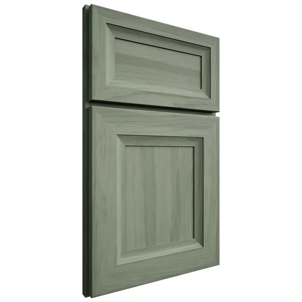 Shiloh Cabinetry Full Overlay Malibu Hickory Plain Cut Moss Door