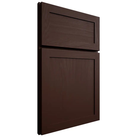 Shiloh Cabinetry Full Overlay Malibu Maple Plain Cut Cocoa Door