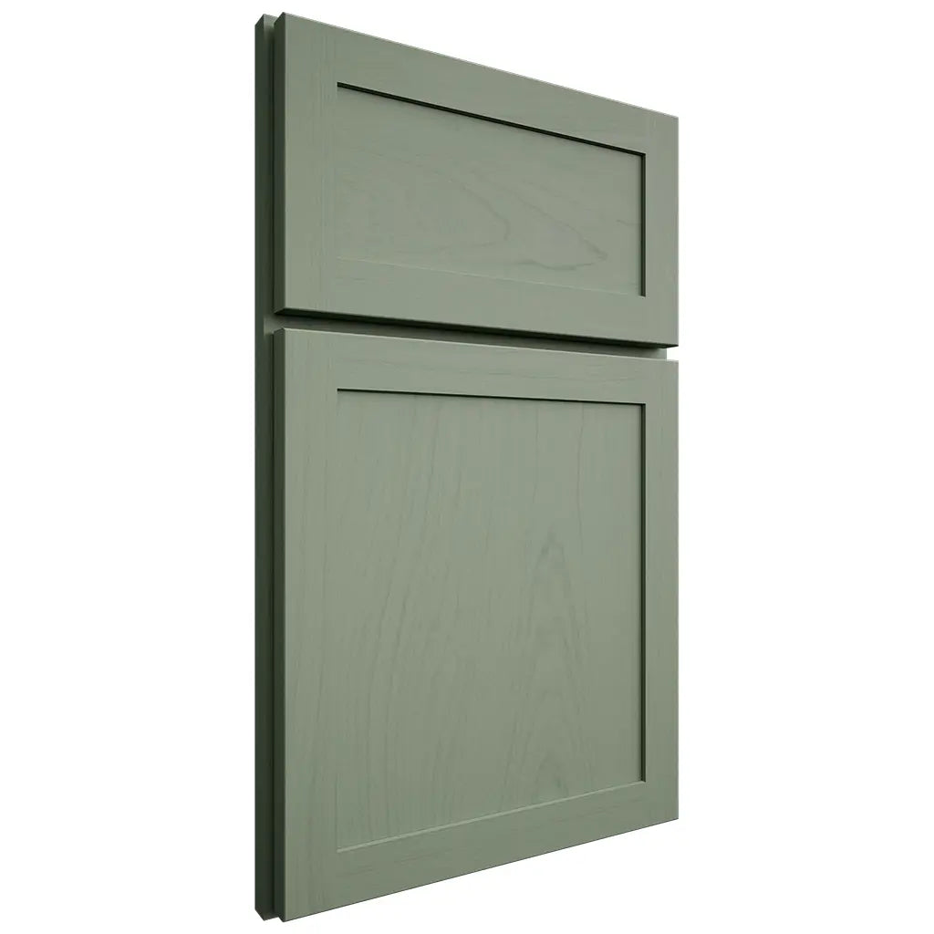 Shiloh Cabinetry Full Overlay Malibu Poplar Plain Cut Moss Door