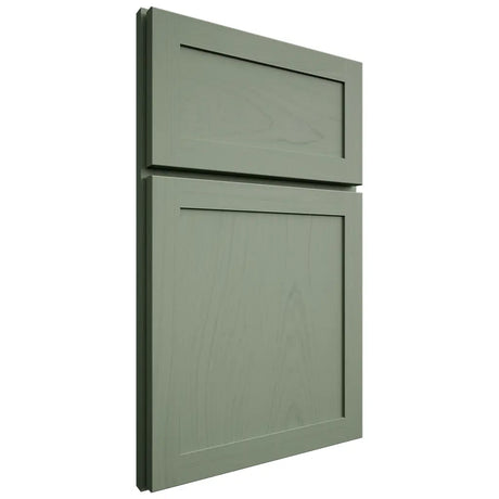 Shiloh Cabinetry Full Overlay Malibu Poplar Plain Cut Moss Door