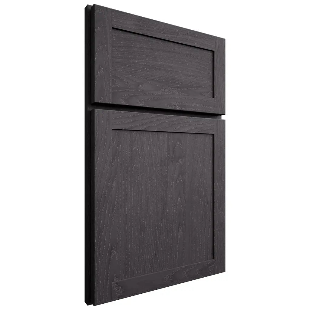 Shiloh Cabinetry Full Overlay Malibu Red Oak Plain Cut Harbor Door