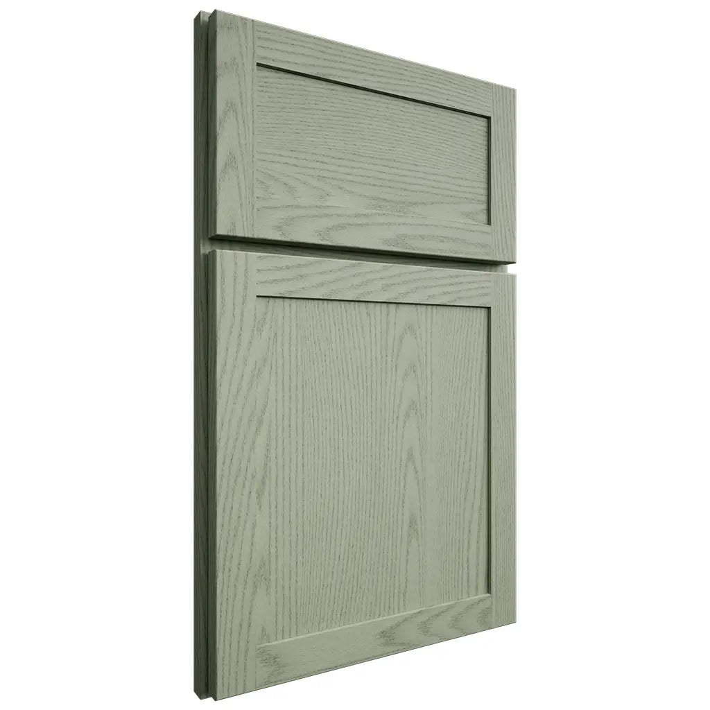 Shiloh Cabinetry Full Overlay Malibu Red Oak Plain Cut Moss Door