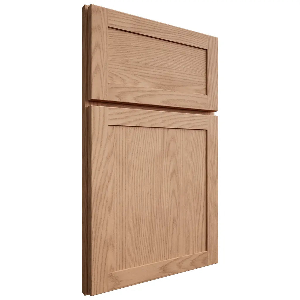 Shiloh Cabinetry Full Overlay Malibu Red Oak Plain Cut Natural Door