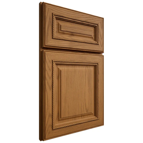 Shiloh Cabinetry Full Overlay Manchester Red Oak Plain Cut Autumn Door