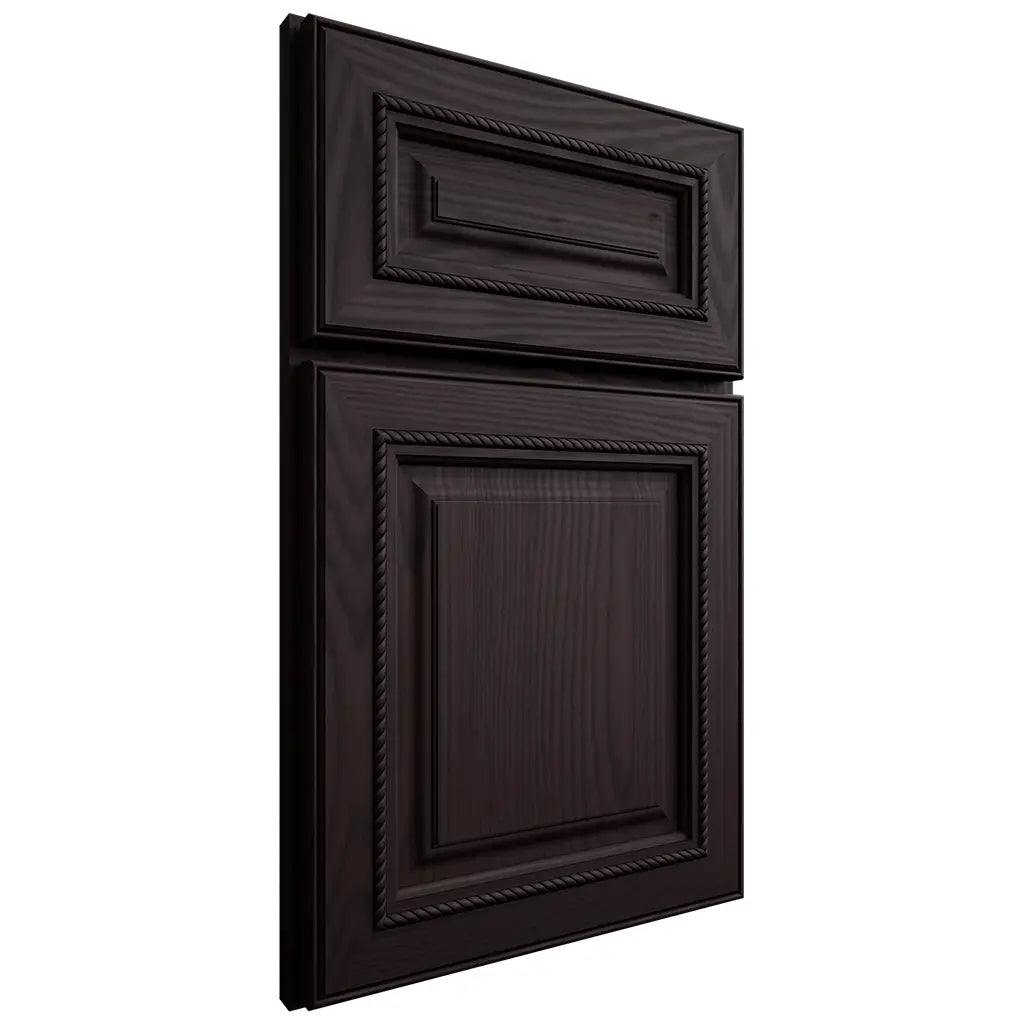 Shiloh Cabinetry Full Overlay Manchester Red Oak Plain Cut Espresso Door