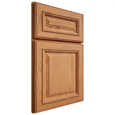 Shiloh Cabinetry Full Overlay Manchester Red Oak Plain Cut Medium Door