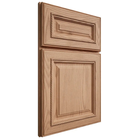 Shiloh Cabinetry Full Overlay Manchester Red Oak Plain Cut Natural Door