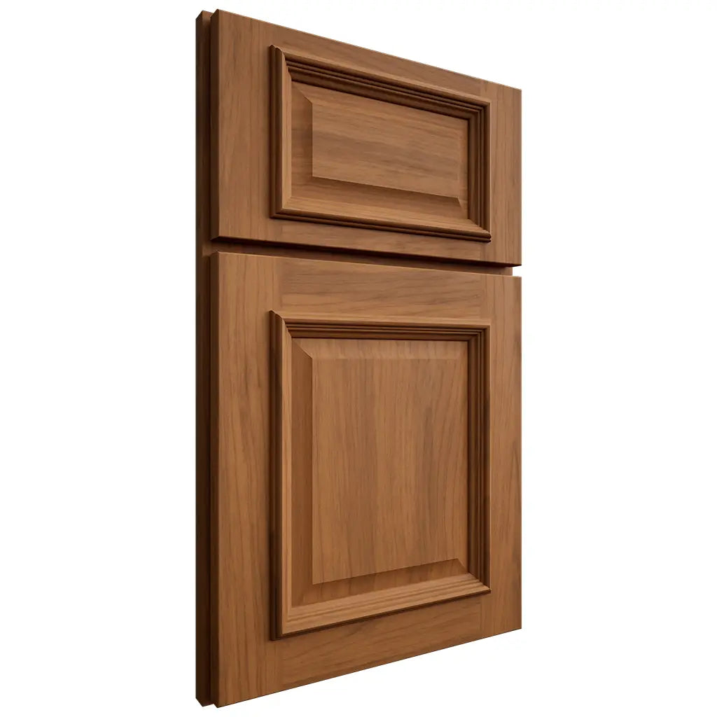 Shiloh Cabinetry Full Overlay Montgomery Hickory Plain Cut Chestnut Door