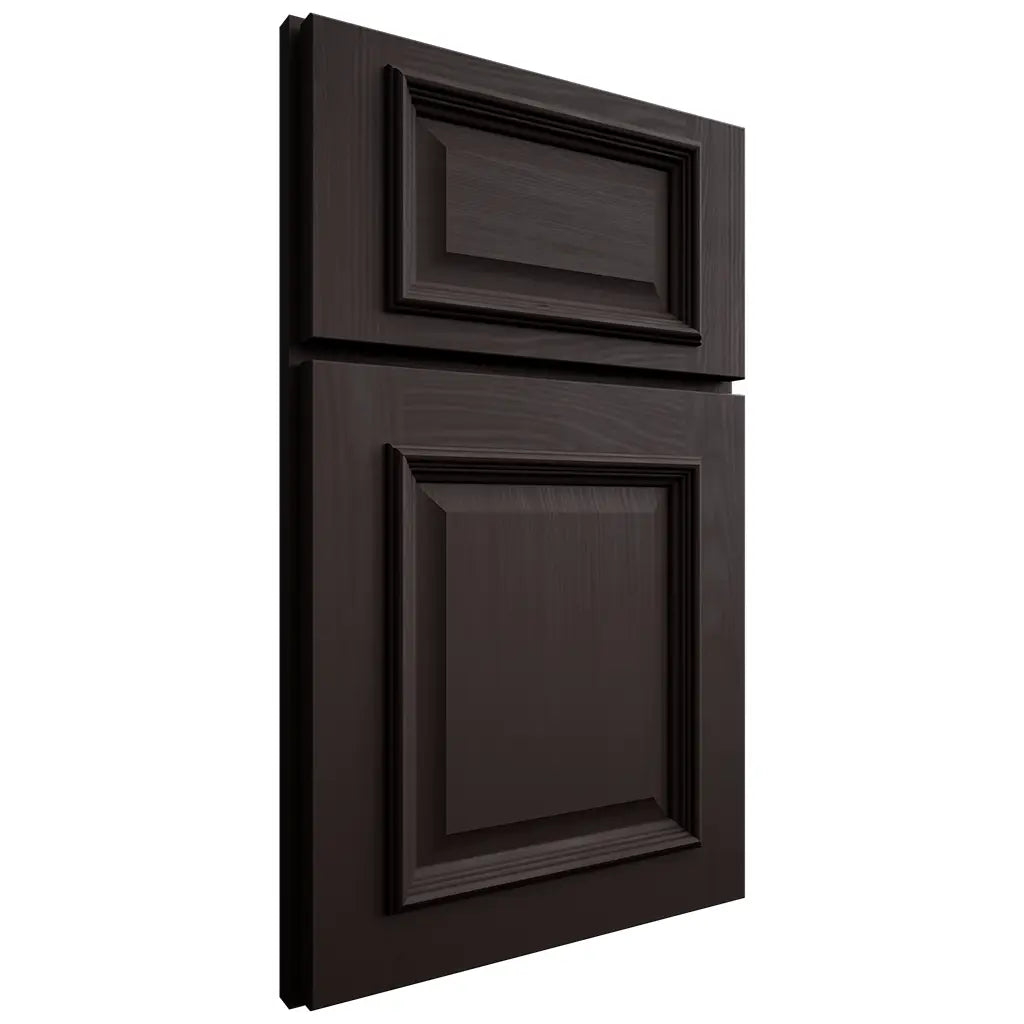 Shiloh Cabinetry Full Overlay Montgomery Maple Plain Cut Espresso Door