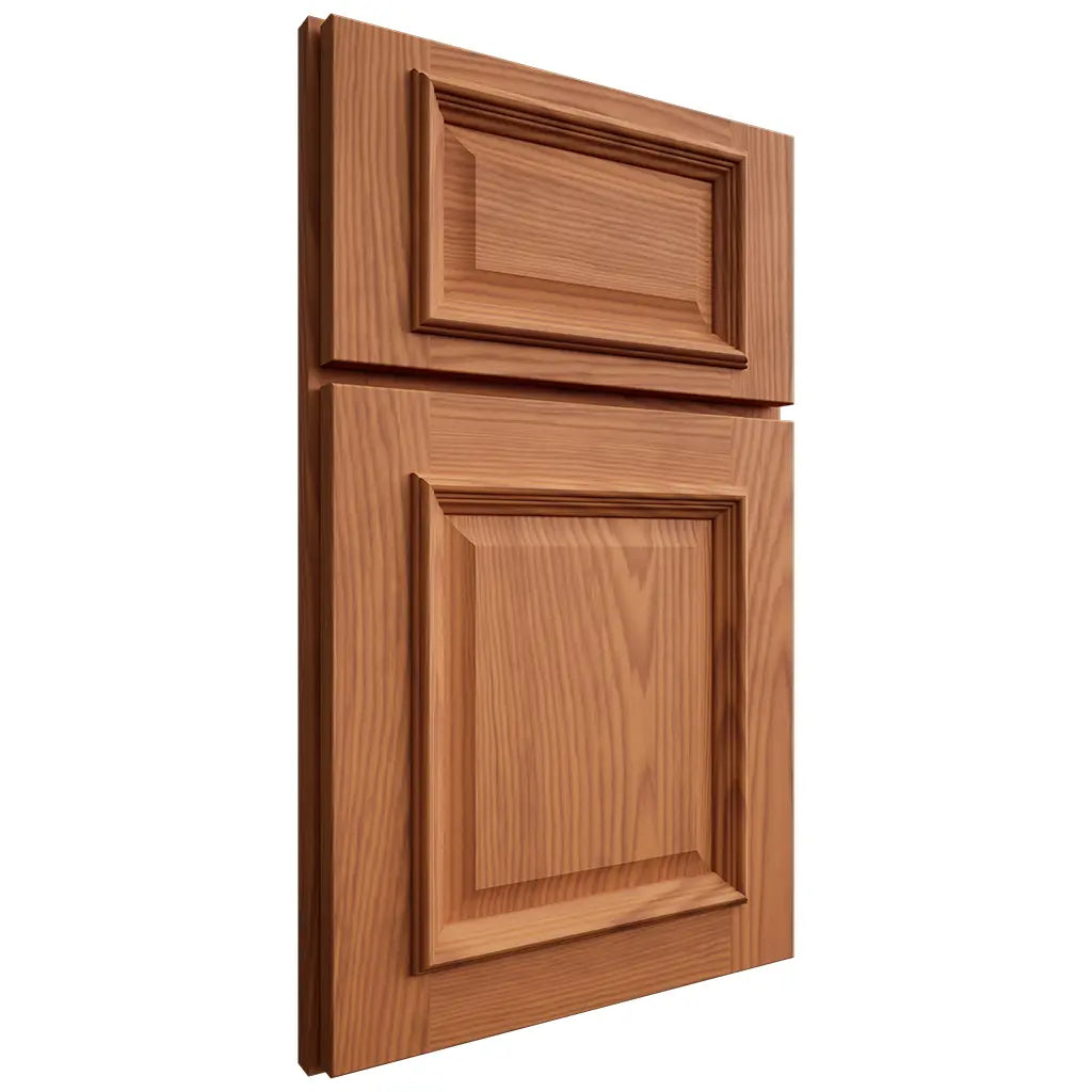 Shiloh Cabinetry Full Overlay Montgomery Red Oak Plain Cut Harvest Door