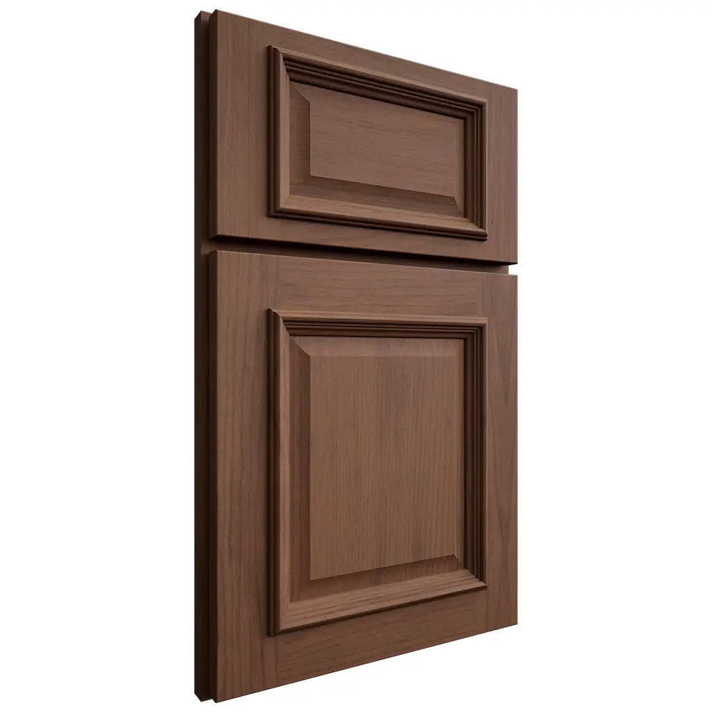 Shiloh Cabinetry Full Overlay Montgomery Walnut Plain Cut Natural Door