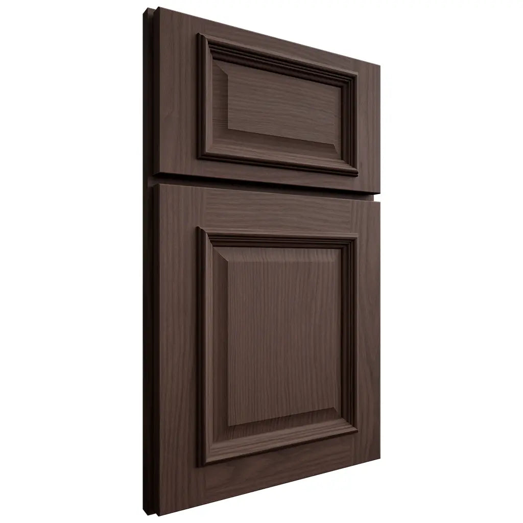 Shiloh Cabinetry Full Overlay Montgomery White Oak Plain Cut Dusk Door
