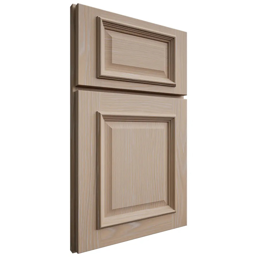 Shiloh Cabinetry Full Overlay Montgomery White Oak Plain Cut Straw Door