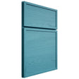 Shiloh Cabinetry Full Overlay Napa Horizontal Alder Plain Cut Aqua Door