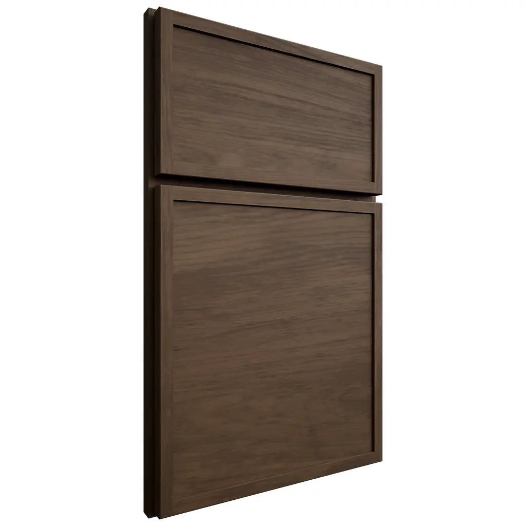 Shiloh Cabinetry Full Overlay Napa Horizontal Alder Plain Cut Caviar Door