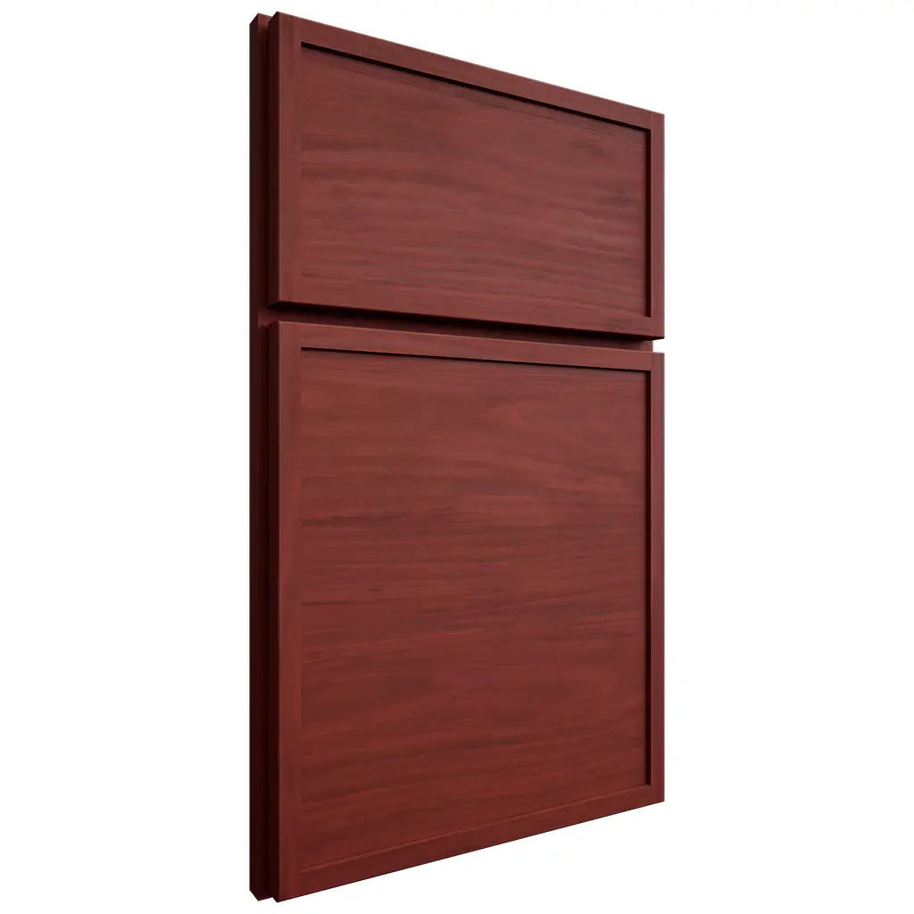 Shiloh Cabinetry Full Overlay Napa Horizontal Cherry Plain Cut Red Door