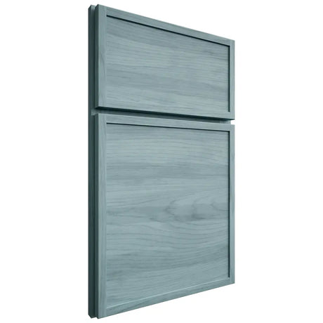 Shiloh Cabinetry Full Overlay Napa Horizontal Hickory Plain Cut Sky Door