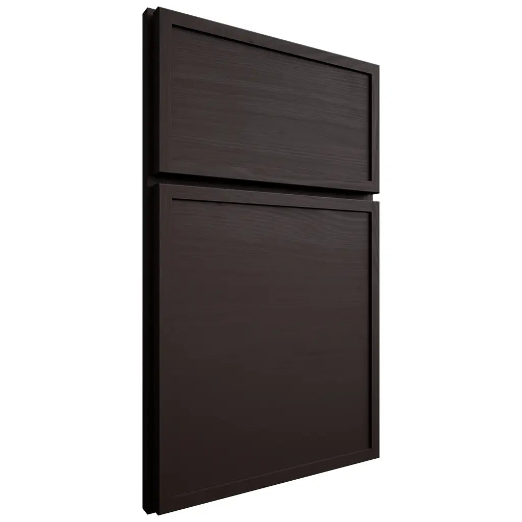 Shiloh Cabinetry Full Overlay Napa Horizontal Maple Plain Cut Espresso Door
