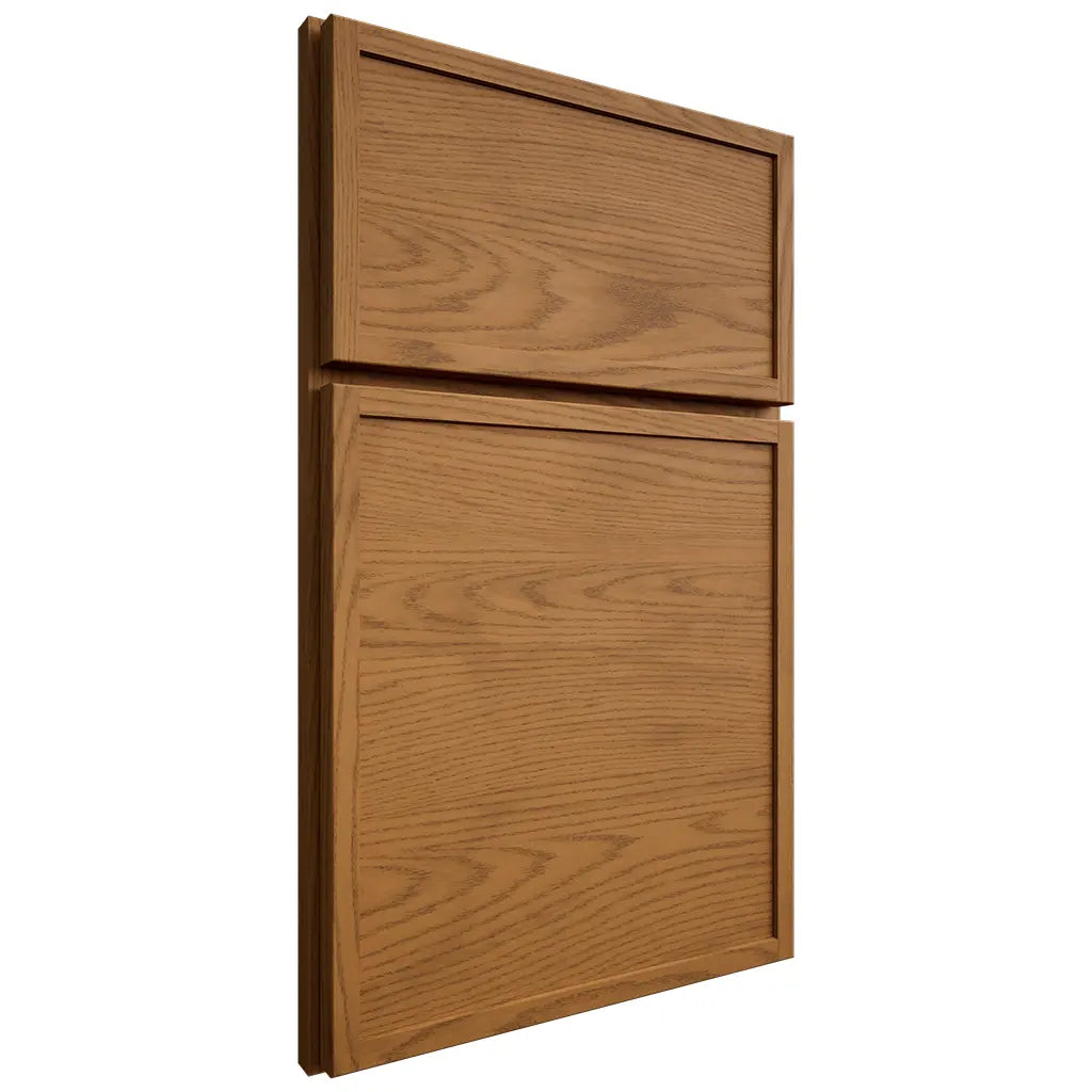 Shiloh Cabinetry Full Overlay Napa Horizontal Red Oak Plain Cut Autumn Door