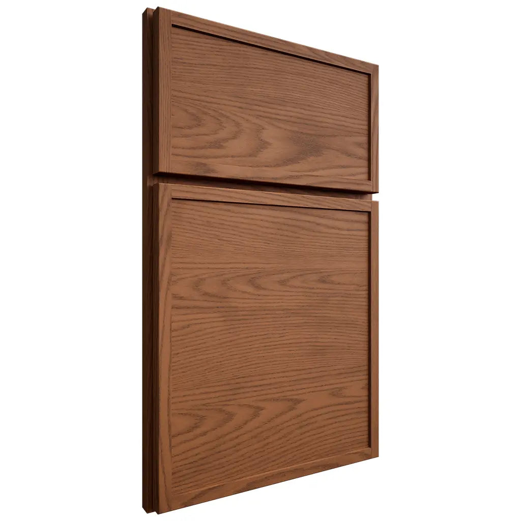 Shiloh Cabinetry Full Overlay Napa Horizontal Red Oak Plain Cut Braun Door