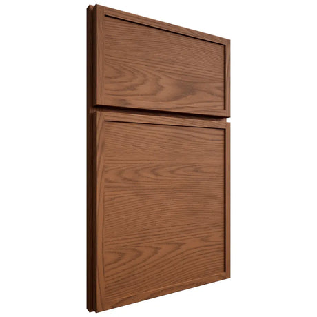 Shiloh Cabinetry Full Overlay Napa Horizontal Red Oak Plain Cut Braun Door