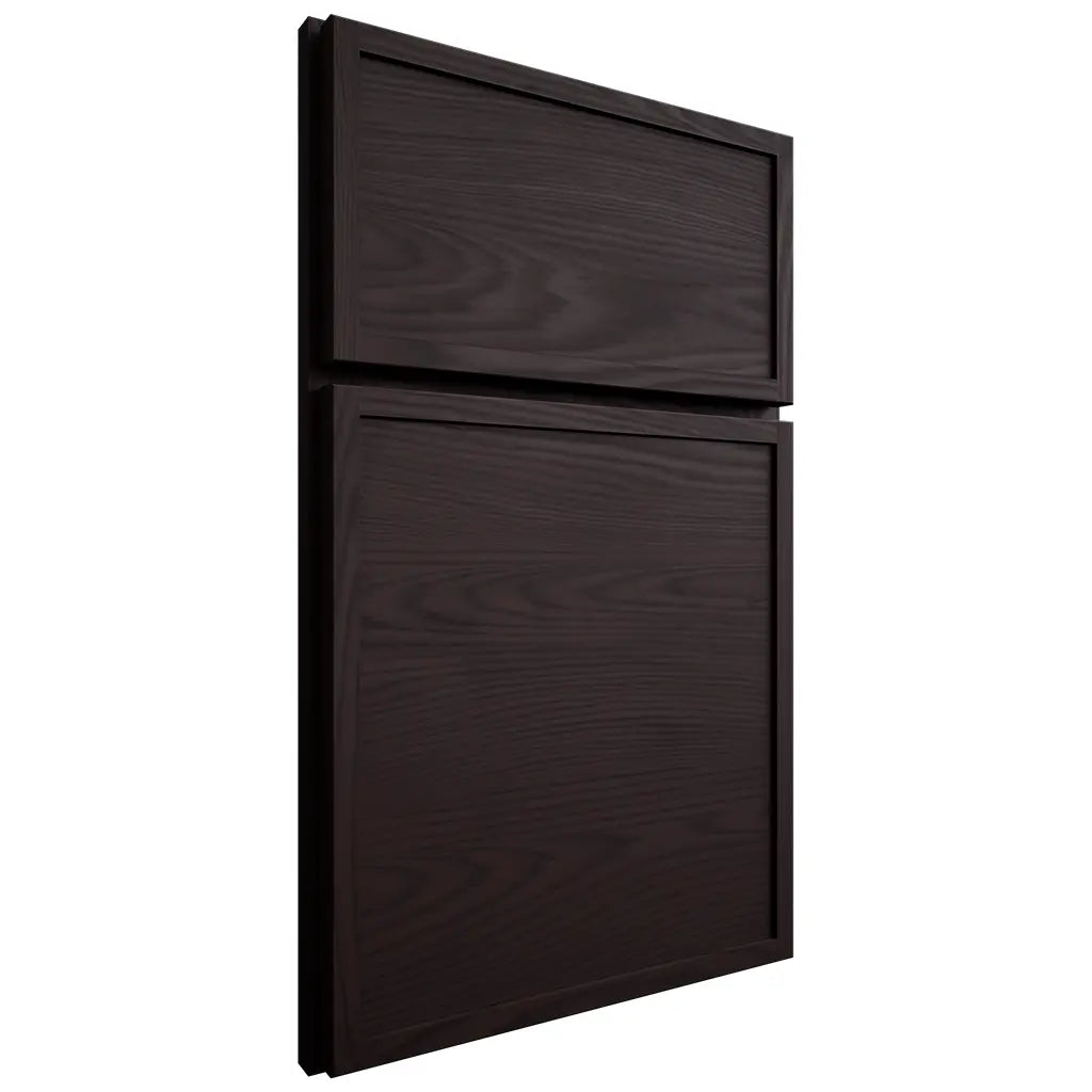 Shiloh Cabinetry Full Overlay Napa Horizontal Red Oak Plain Cut Espresso Door