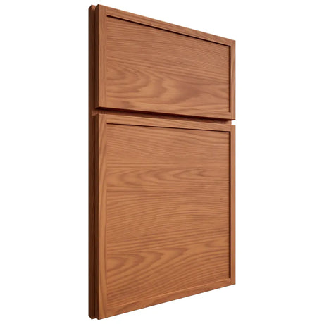 Shiloh Cabinetry Full Overlay Napa Horizontal Red Oak Plain Cut Harvest Door