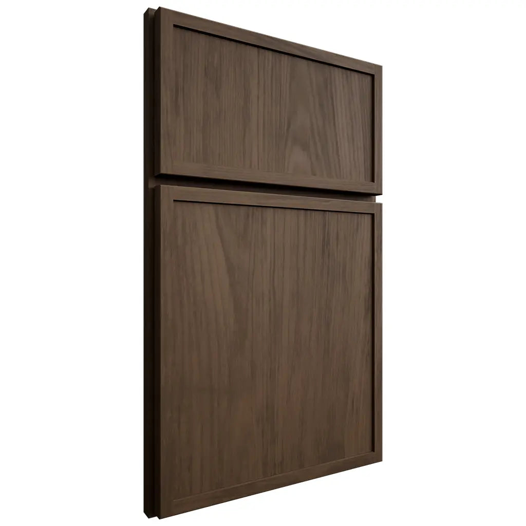 Shiloh Cabinetry Full Overlay Napa Vertical Alder Plain Cut Caviar Door