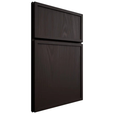 Shiloh Cabinetry Full Overlay Napa Vertical Alder Plain Cut Espresso Door