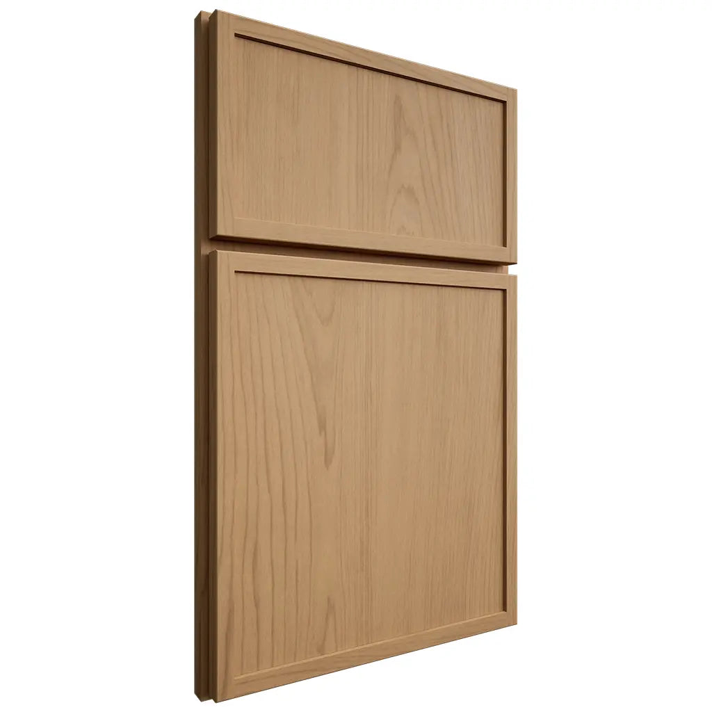 Shiloh Cabinetry Full Overlay Napa Vertical Alder Plain Cut Natural Door