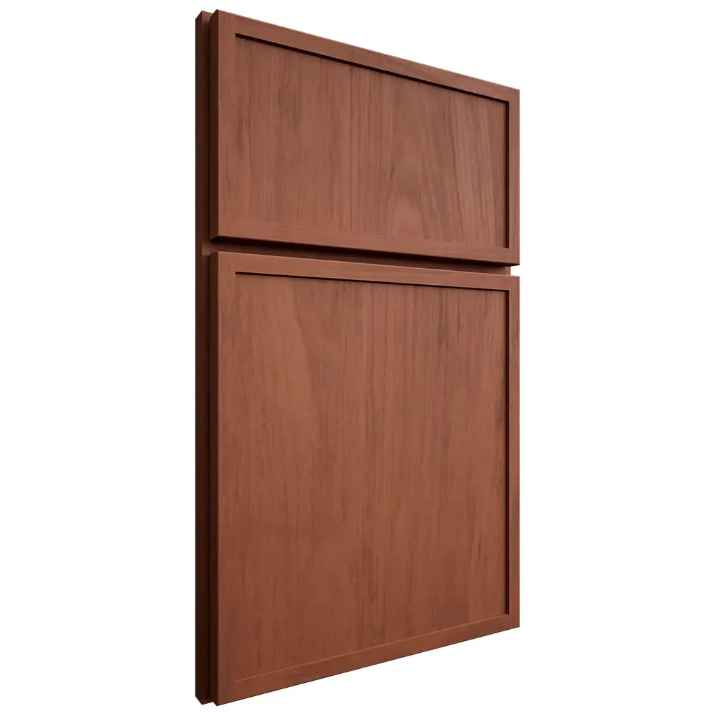 Shiloh Cabinetry Full Overlay Napa Vertical Alder Plain Cut Sierra Door