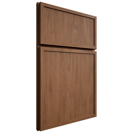 Shiloh Cabinetry Full Overlay Napa Vertical Alder Plain Cut Walnut Door
