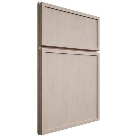 Shiloh Cabinetry Full Overlay Napa Vertical Alder Plain Cut White Sands Door