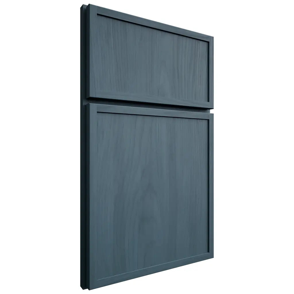 Shiloh Cabinetry Full Overlay Napa Vertical Hickory Plain Cut Hudson Door