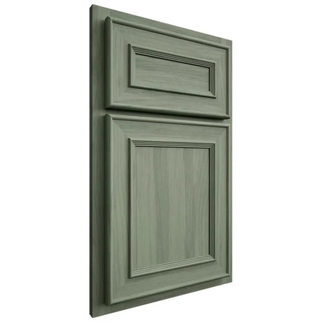 Shiloh Cabinetry Full Overlay Napa Vertical Hickory Plain Cut Moss Door