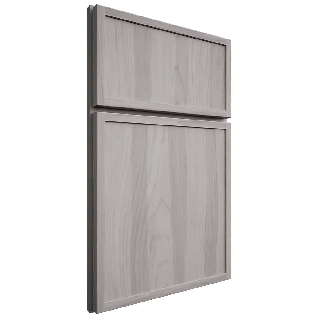 Shiloh Cabinetry Full Overlay Napa Vertical Hickory Plain Cut Stratus Door