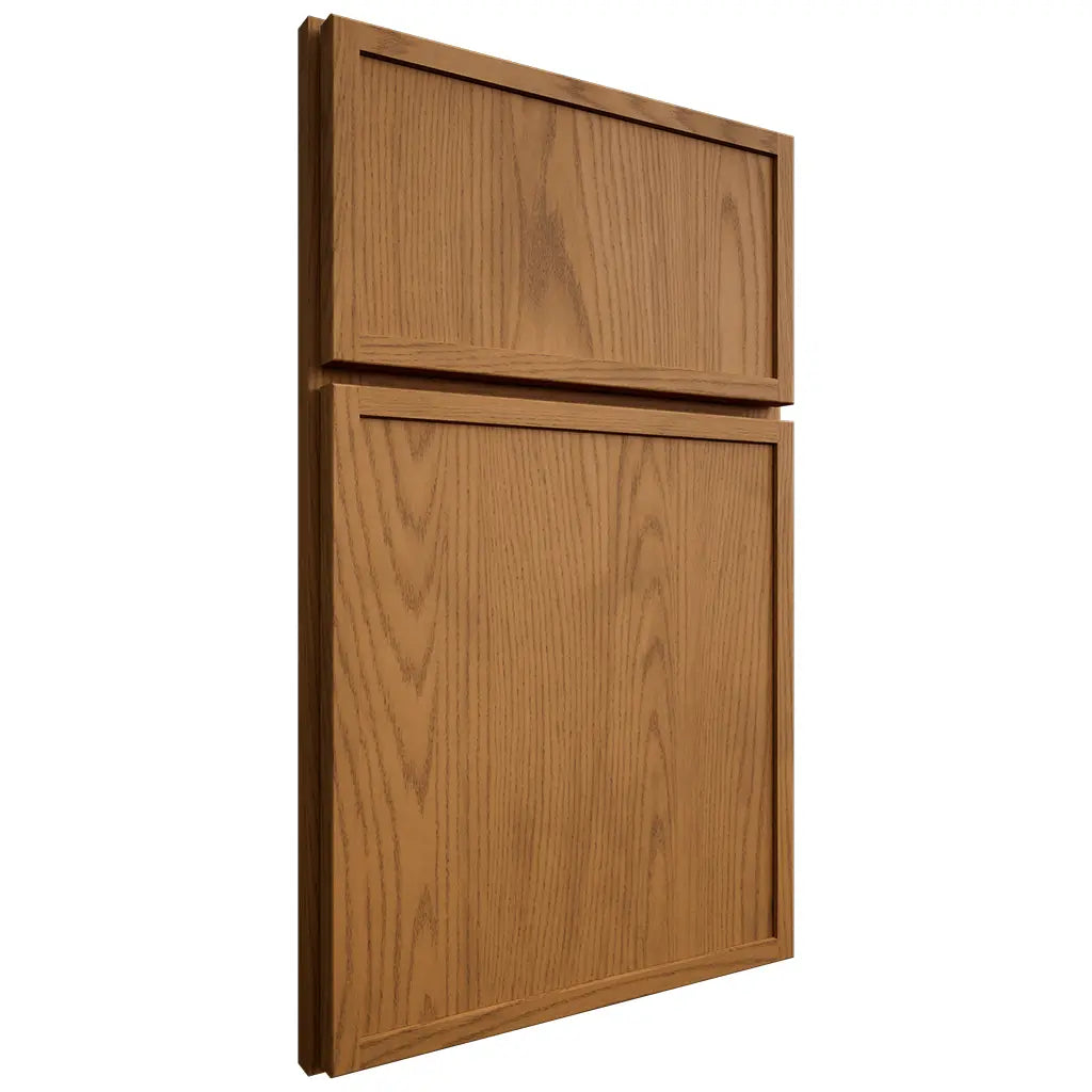 Shiloh Cabinetry Full Overlay Napa Vertical Red Oak Plain Cut Autumn Door