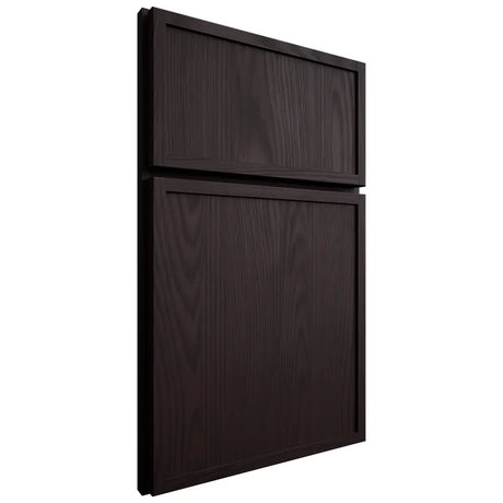 Shiloh Cabinetry Full Overlay Napa Vertical Red Oak Plain Cut Espresso Door