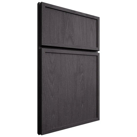 Shiloh Cabinetry Full Overlay Napa Vertical Red Oak Plain Cut Harbor Door