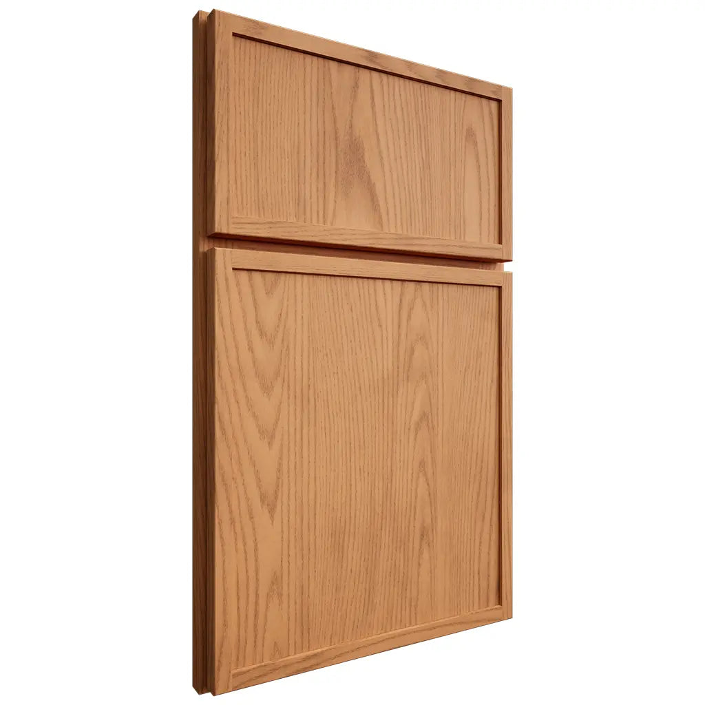 Shiloh Cabinetry Full Overlay Napa Vertical Red Oak Plain Cut Medium Door